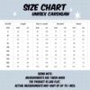 cardigan size chart