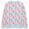carebears-blue-cardigan-bk Pastel Care Bears knit cardigan front view with blue trim