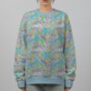 care bears oversized sweatshirt pastel rainbow pattern