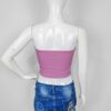 tube top bitch slogan strapless bandeau crop pink black XS to 5XL