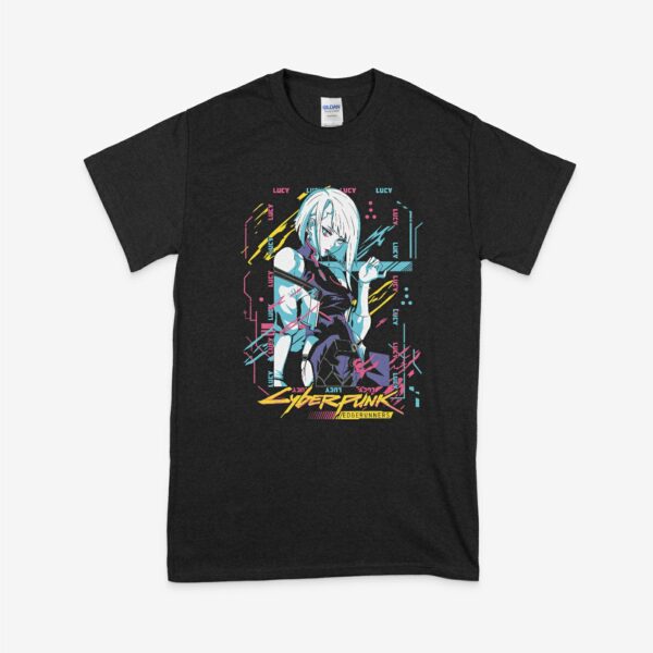 lucy cyberpunk black unisex t-shirt
