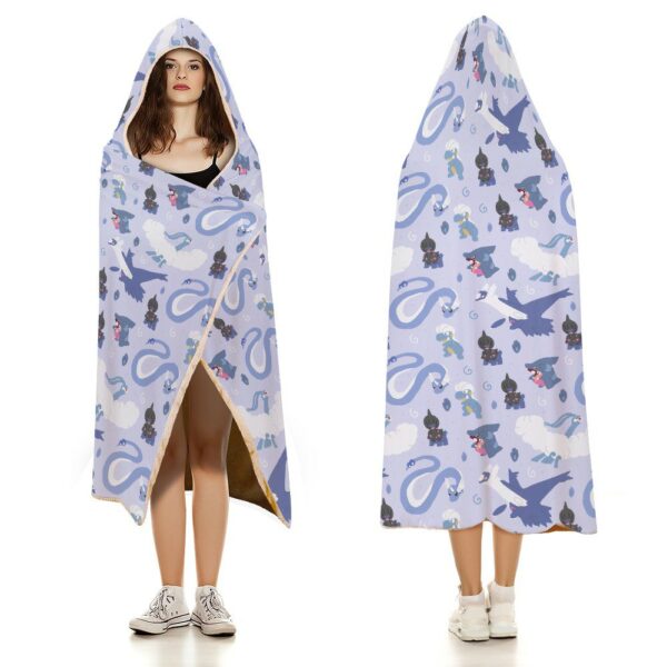 Pokemon Types Cloak Hooded Blanket – Various Designs | 3 Sizes