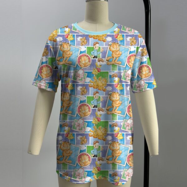 Garfield t-shirt all-over pattern unisex tee Garfield Odie Jon Arlene