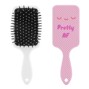 personalized hairbrush custom cushion paddle brush nylon bristles 22x7cm