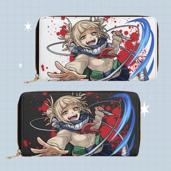 Himiko Toga wallet My Hero Academia PU leather zip around purse two versions