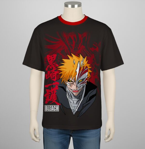 ichigo-tee-fr2 Kurosaki Ichigo Bleach t-shirt Japanese kanji XS to 7XL