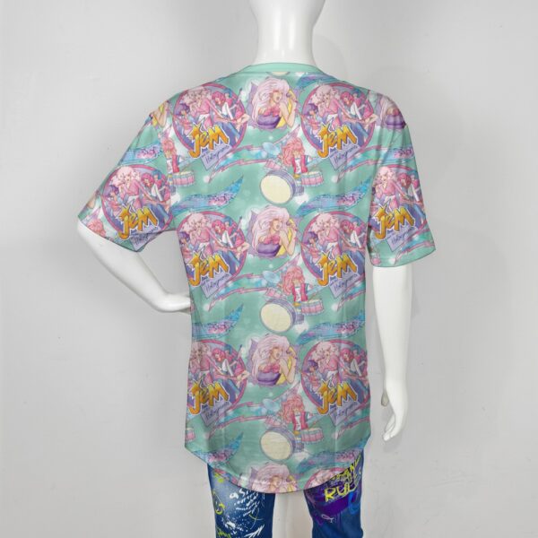 jemholo-tee-bk Jem and the Holograms t-shirt all-over pattern unisex tee