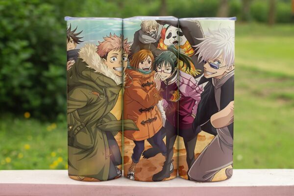 jujutsu kaisen 20oz skinny tumbler stainless steel design