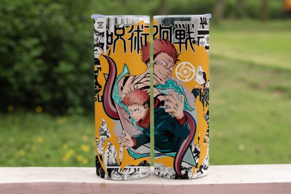 Jujutsu Kaisen 20oz Skinny Tumbler – Stainless Steel Straw Cup-Various Designs