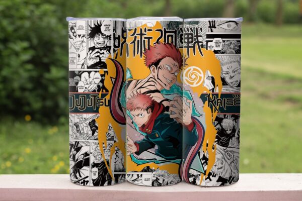 Jujutsu Kaisen 20oz Skinny Tumbler – Stainless Steel Straw Cup-Various Designs
