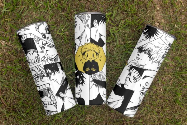 Jujutsu Kaisen 20oz Skinny Tumbler – Stainless Steel Straw Cup-Various Designs