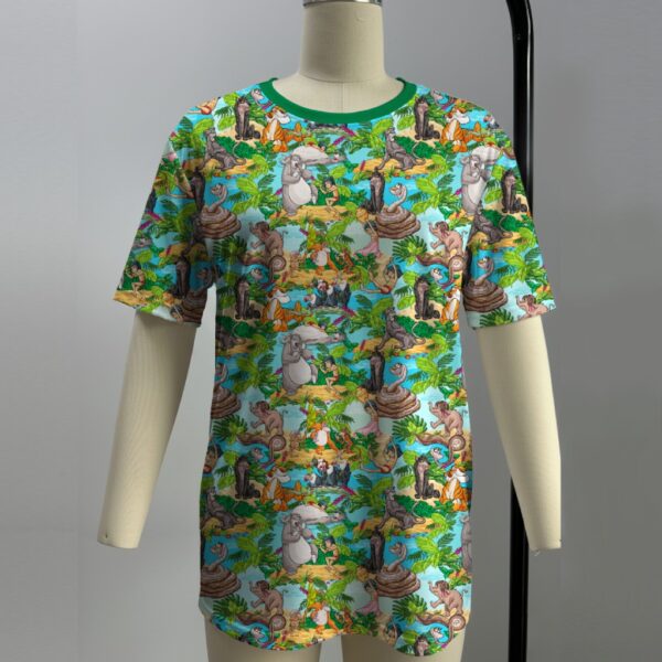 Jungle Book t-shirt all-over pattern unisex tee