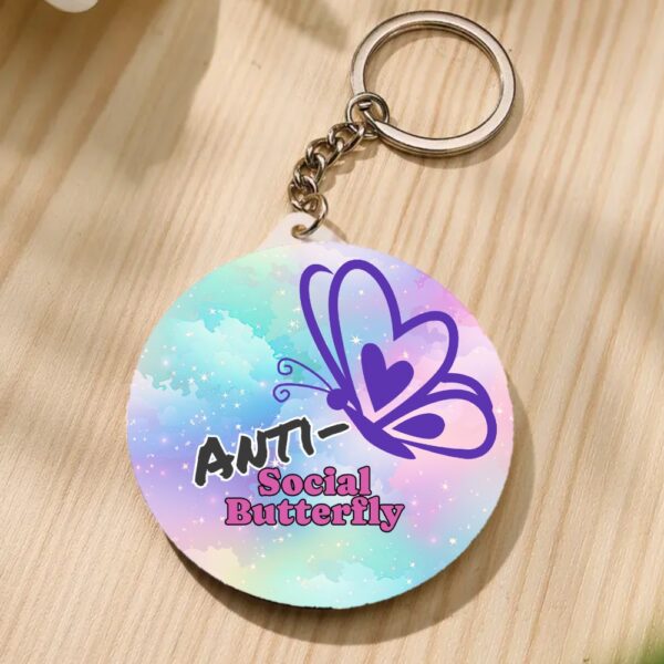 personalized keychain mirror custom photo round iron key ring