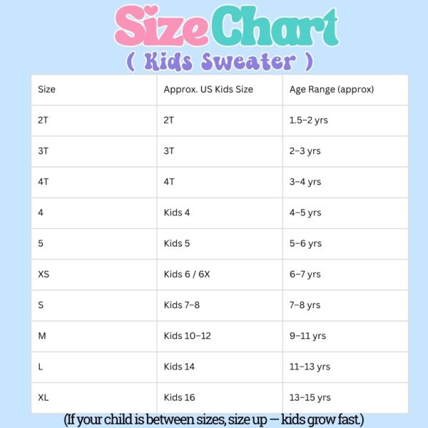 kids sweater (1) kids sweater size chart