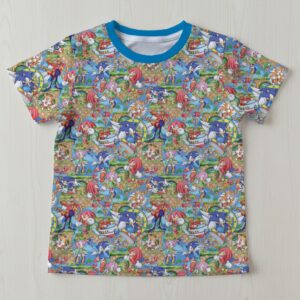 sonic and friends kids t shirt pattern