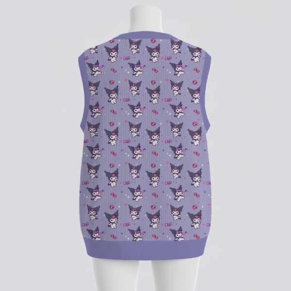 knitvest-manequinn-bk-kuromi Kuromi knit vest Sanrio design S to 6XL