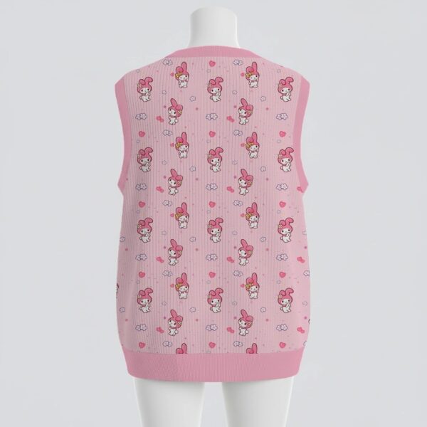 knitvest-manequinn-bk-mymelody My Melody knit vest Sanrio design S to 6XL
