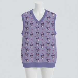 Kuromi knit vest Sanrio design S to 6XL