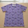 kuromi-tee-fr Kuromi t-shirt kawaii Sanrio all-over pattern purple background