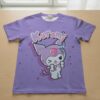 Kuromi t-shirt kawaii Sanrio large centre graphic purple background