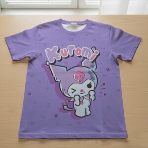 kuromi2-tee-fr2 Kuromi t-shirt kawaii Sanrio large centre graphic purple background
