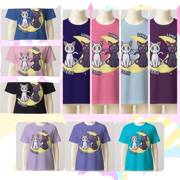 lunaart-tees Luna and Artemis T-Shirt – Unisex All-Over Print Tee | 10 Colours | S to 5XL