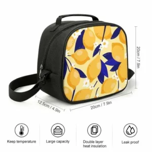 personalized lunch bag custom leak proof double insulated square 20x20cm