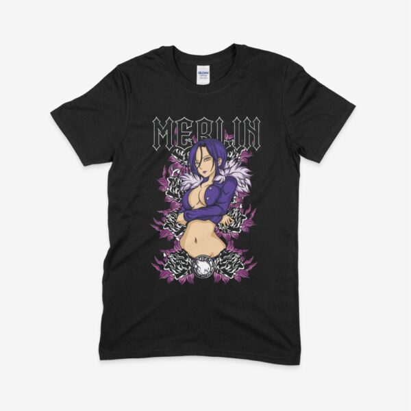 Seven Deadly Sins t-shirt in black with anime character graphic print, unisex classic fit