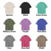 custom mineral wash t-shirt oversized vintage unisex tee 9 colours