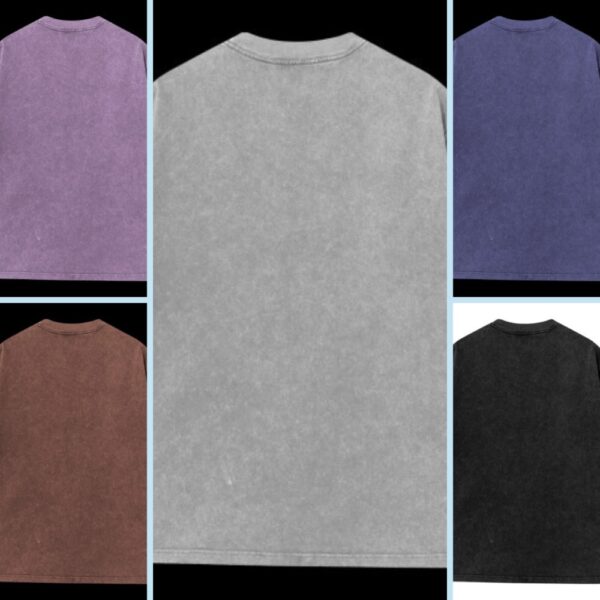 customisable mineral wash t shirt back print oversized cotton