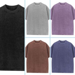 customisable mineral wash t shirt oversized cotton front view