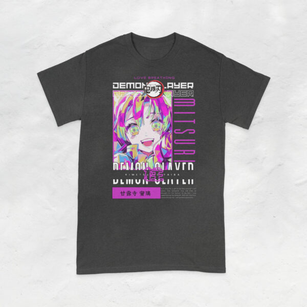 Demon Slayer Hashira t-shirt in black with anime character graphic print, unisex classic fit