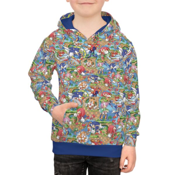 Sonic the Hedgehog kids hoodie all-over print