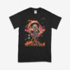 rengoku (1) Rengoku Kyojuro Demon Slayer t-shirt in black with anime character graphic print, unisex classic fit