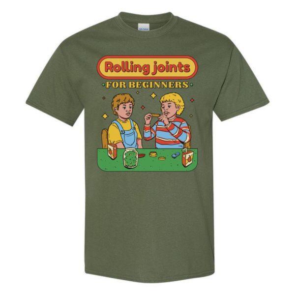 rolling joints for beginners t shirt graphic design