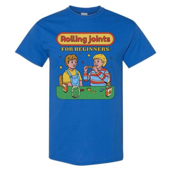 rolling joints for beginners t shirt graphic design