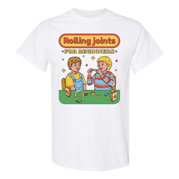 rolling joints for beginners t shirt graphic design
