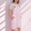 cherry blossom dungarees floral sakura print front view