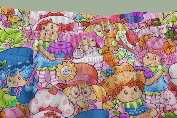 Strawberry Shortcake Characters Skater Skirt with Pockets – Stretch A-Line Mini S to 6XL
