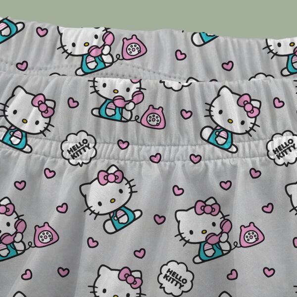 Hello Kitty Pattern Skater Skirt with Pockets – S to 6XL