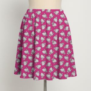 skirt-front-hkpink2 hello kitty pink skater skirt with pockets a line shape
