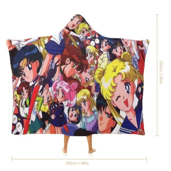 Sailor Moon and Friends Cloak Hooded Blanket – Various Designs | 3 Sizes