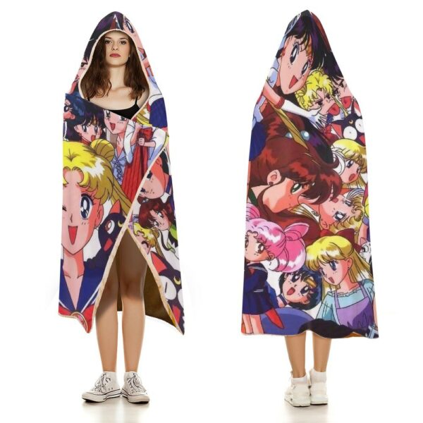 sailor moon hooded blanket cloak