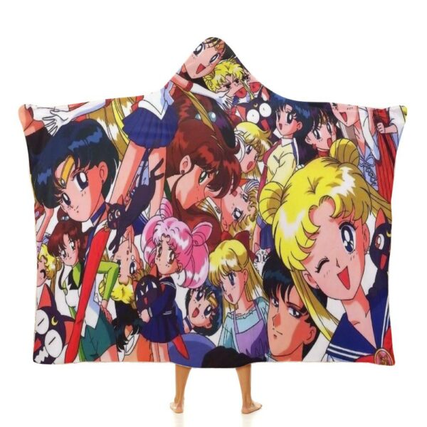 Sailor Moon and Friends Cloak Hooded Blanket – Various Designs | 3 Sizes