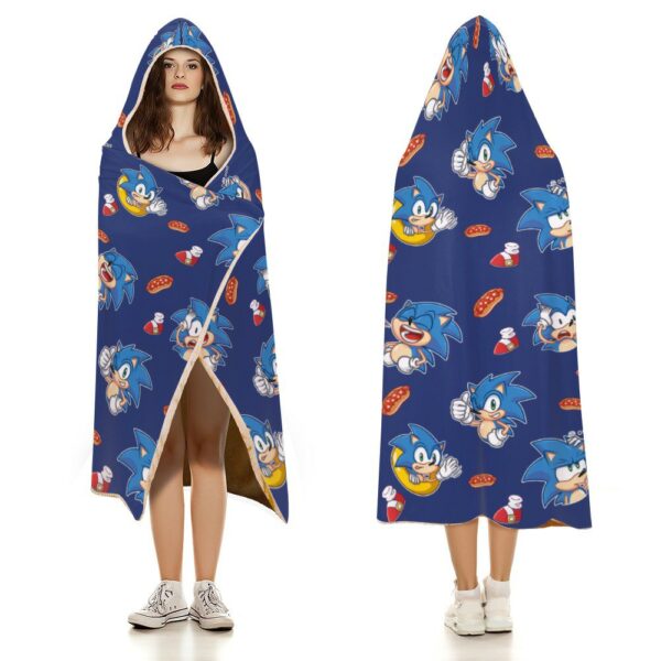 sonic hooded blanket cloak