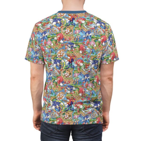 Sonic the Hedgehog t-shirt all-over pattern unisex tee