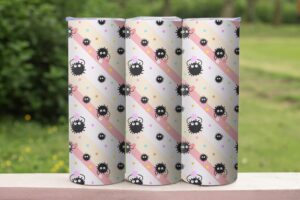 soot sprite 20oz skinny tumbler anime design
