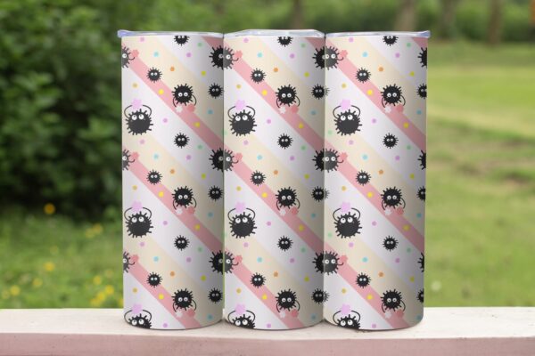 soot sprite 20oz skinny tumbler anime design