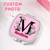 personalized square compact mirror custom photo metal