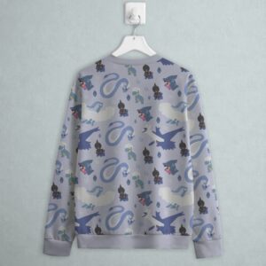 dragon type Pokemon sweatshirt all-over pattern Dragonair Bagon Altaria Gible Deino Latios
